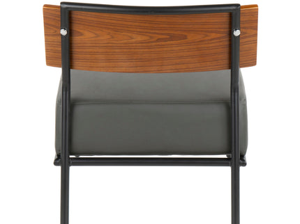 Fiji - Contemporary Chair - Gray / Walnut