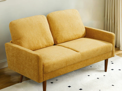 Loveseat Sofa, European Style With Sleek Design, Modern & Vintage Flair, Upholstered 2 Seater Couch