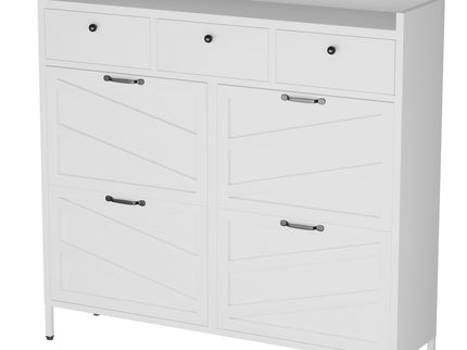 Shoe Cabinet With Flip Drawers