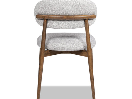 Locke - Modern Upholstered Dining Chair With Frame - Salt / Pepper