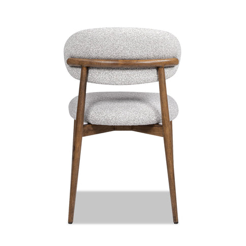 Locke - Modern Upholstered Dining Chair With Frame - Salt / Pepper