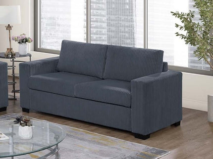 Elegant Simple Sofa Set With Console Cup Holder And Loveseat