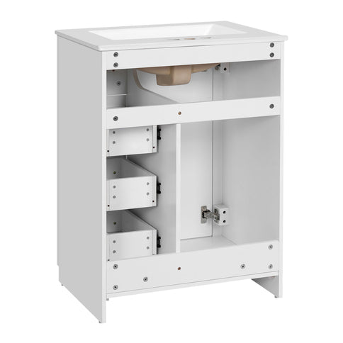 Modern Bathroom Vanity With 1 Door And 3 Drawers