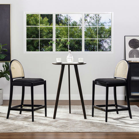 Panama - Curved Back Cane Counter Stool (Set of 2)