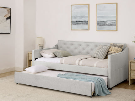 Daybed With Pop Up Trundle And USB Charging Armrest
