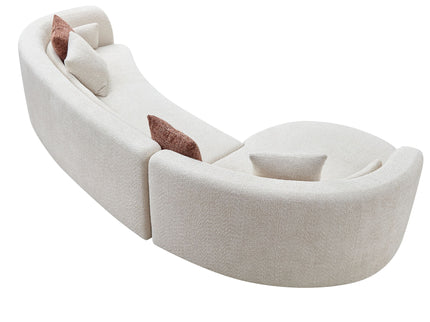 Curved Sectional Sofa, L - Shape Modular Chaise