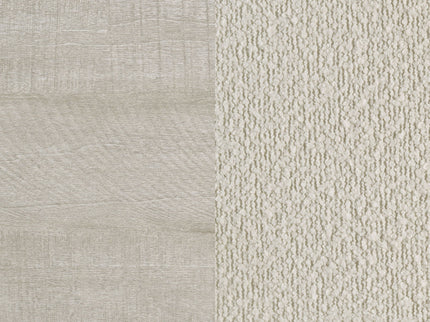 Strout - Queen Panel Bed With Upholstered Headboard - Rustic