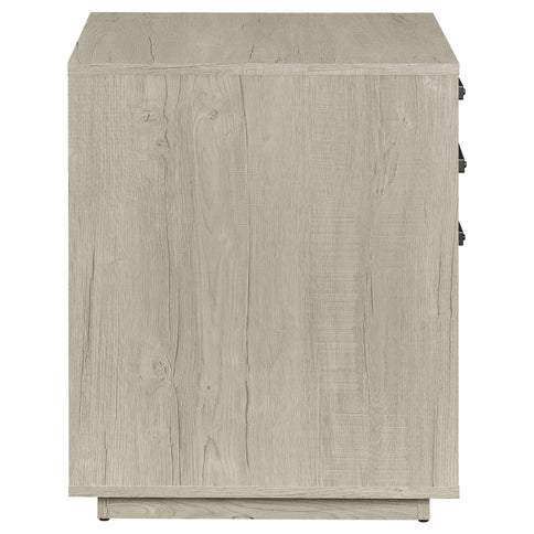 Loomis - 3 Drawer Home Office File Cabinet - White / Gray