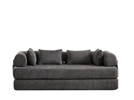 Convertible Sleeper Sofa Bed With Cylindrical Pillow
