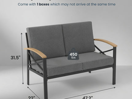 Outdoor Loveseat With Washable Cushions