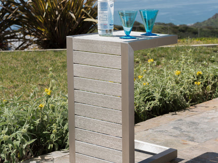Aluminum Outdoor C - Shaped Side Table For Patio