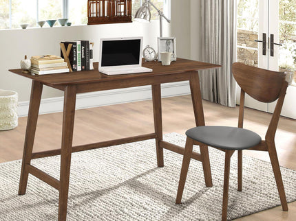 2 Piece Writing Desk Set With Chair - Brown