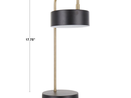Puck - Contemporary Table Lamp - Nickel / Black