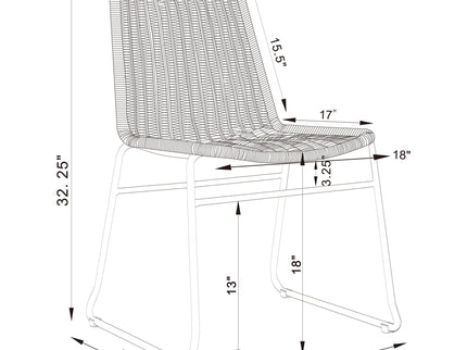 Dacy - Dining Side (Set of 2) And Sturdy Sled Base - Brown