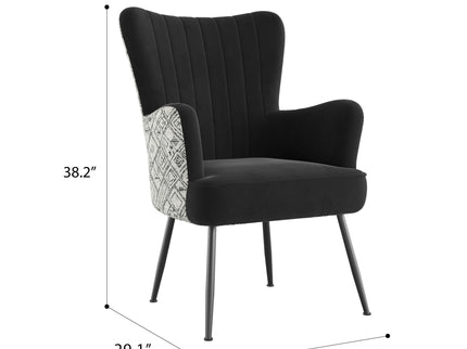 Accent Chair With Unique Print Fabric