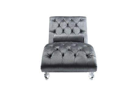 Chaise Lounge Indoor, Button Tufted Upholstered Chaise Lounge Chair With Pillow