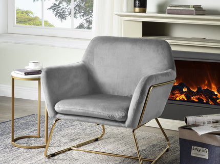 Keira - Accent Chair With Metal Base
