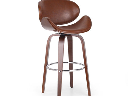 Lumos - Mid Century Modern Upholstered Swivel Barstool