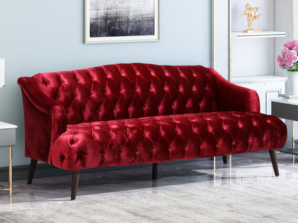 Comfy 3 Seat Sofa With Wooden Legs, For Living Room And Study