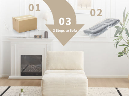 Single Chaise Longue With Movable Ottoman For Living Room