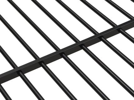 Modern Metal Bunk Bed, Full Over Full, No Box Spring Needed - Black