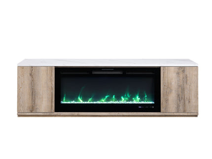 Mason - Entertainment Unit With Bluetooth Speaker And LED Lighting - Natural
