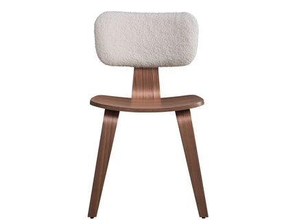 Casson - Boucle 7 Walnut Side Chair (Set of 2) - White / Walnut