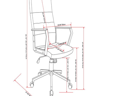 Foley - Swivel Office Chair - Distressed Blue