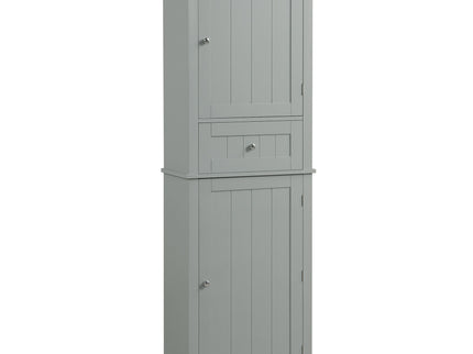 Tall Freestanding Bathroom Storage Cabinet With Drawer And Adjustable Shelf