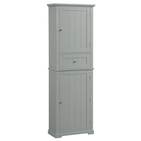 Tall Freestanding Bathroom Storage Cabinet With Drawer And Adjustable Shelf