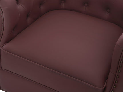 360° Swivel Accent Chair With Curved Back