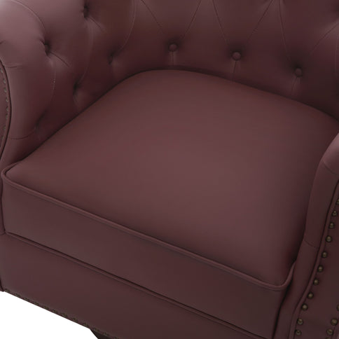 360° Swivel Accent Chair With Curved Back