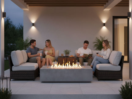 Outdoor Elegance Conversation Set With Fire Pit