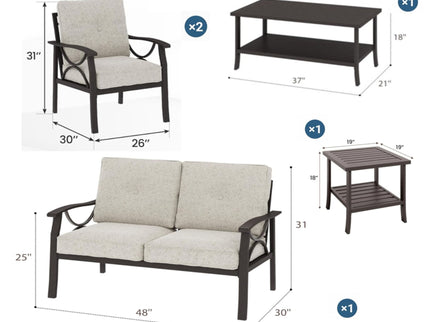 Patio Furniture Set & Coffee Table For Backyard