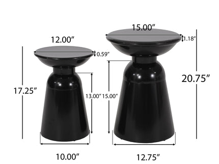 Serenita - Outdoor Side Tables With Flared Design (Set of 2)