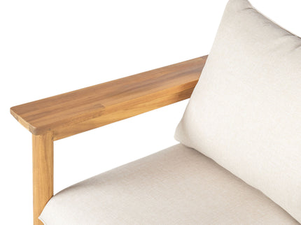 Terassi - Outdoor Lounge Chair (Set of 2) With Cushions - Beige / Light Teak