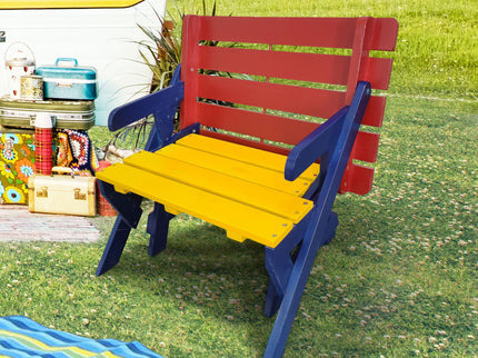 Kids Multi-Functional Arm Chair, Table With 2 Benches All-In-One Set