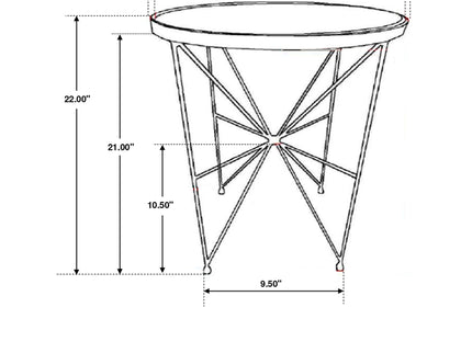Sidney - Round Side Table - Green