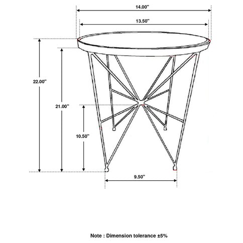 Sidney - Round Side Table - Green