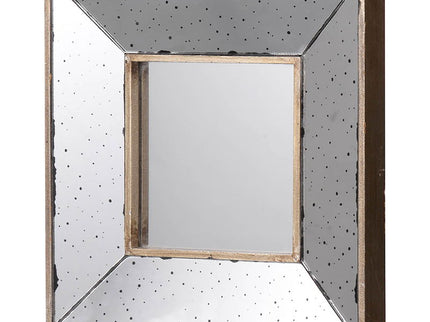 Distressed Accent Mirror, Traditional Style Framed Wall Mirror For Living Room