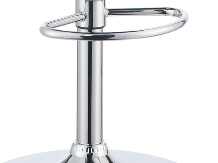 Bar Stool With Curved Design, Height Adjustable & Swivel Base (Set of 2) - Black