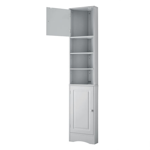 Multi Functional Corner Cabinet With Adjustable Shelves And 2 Doors
