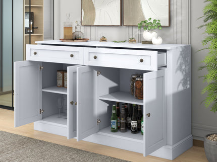 Kitchen Sideboard Storage Buffet Cabinet With 2 Drawers & 4 Doors Adjustable Shelves For Dining Room, Living Room