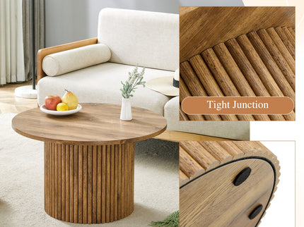 Modern Circular Coffee Table Cylindrical Design