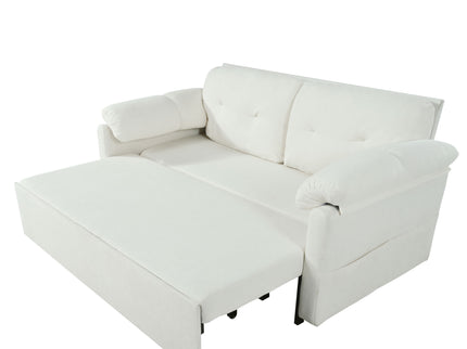 Convertible Pull Out Sofa Bed Queen Size, 3 In 1 With Side Storage