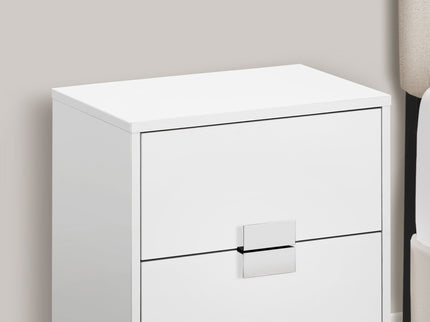 Accent Side Table, Storage Drawer, Modern Design