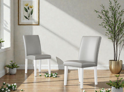 Upholstered Dining Chair With High Back Design (Set of 2)