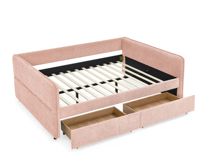 Upholstered Daybed & 2 Drawers