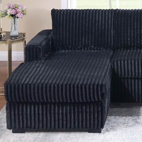 U-Shaped Sectional Set With Cushion Back Armless Chairs Right And Left Arm Chaise