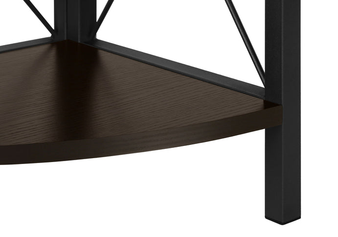 Bookshelf, Bookcase, Etagere, Corner, 4 Tier, Office, Marble Look Contemporary & Modern